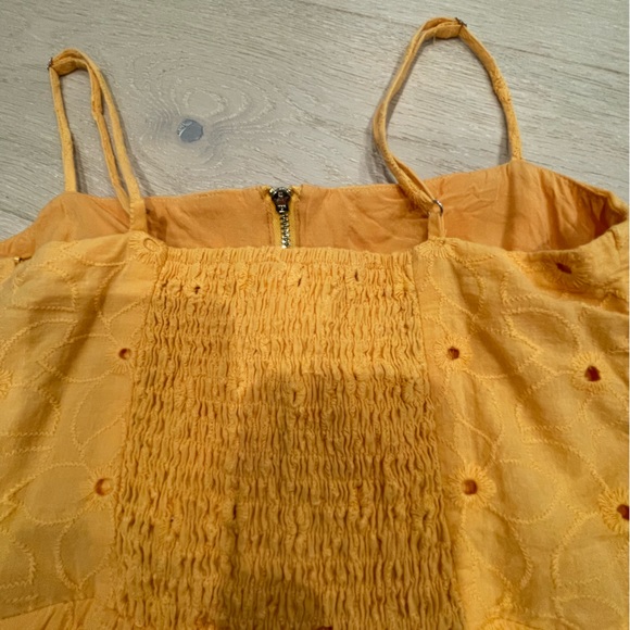 Line & Dot Orange Eyelet strapped dress - Picture 4 of 10